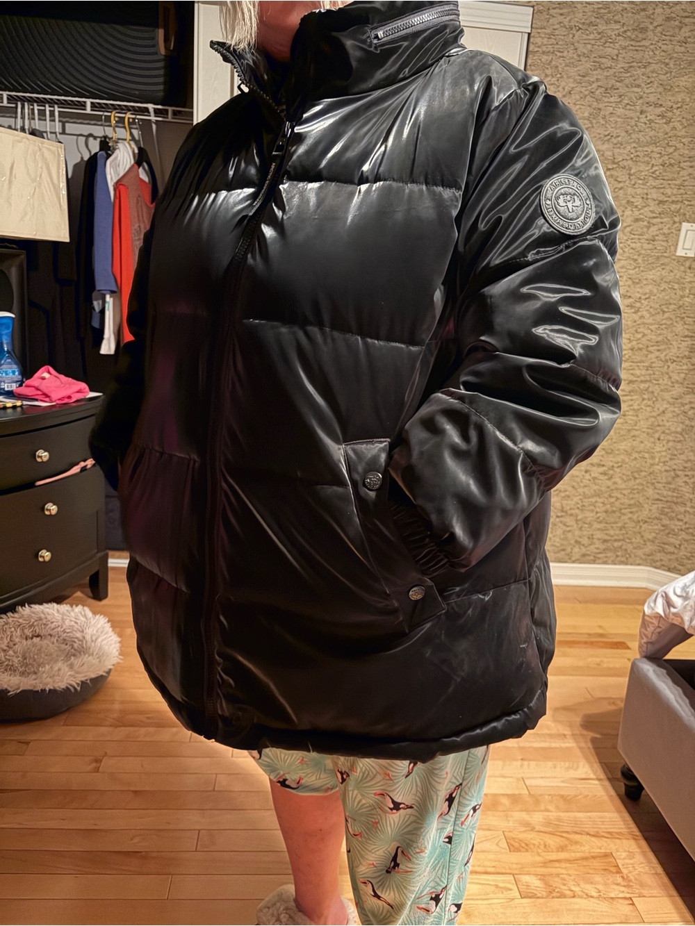 Black Puffer Coat ARTIC EXPEDITION- Women's Quilted Winter Jacket NEVER WORN
